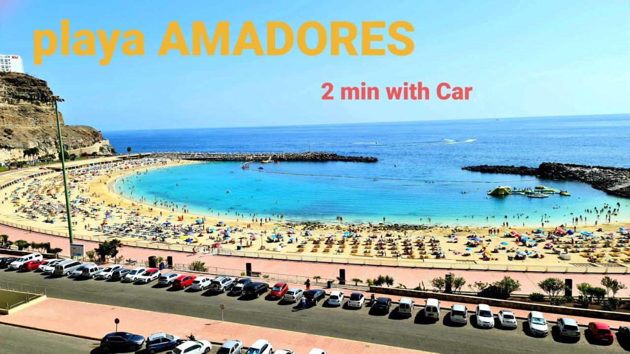 פלאיה דל קורה Deluxe 3 Rooms74M2,2Air Condit 2Tv Seaview On Amadores,2 Heatpools, Parking, 600 Mb,Dishwasher,2Lift,,3 Beaches מראה חיצוני תמונה