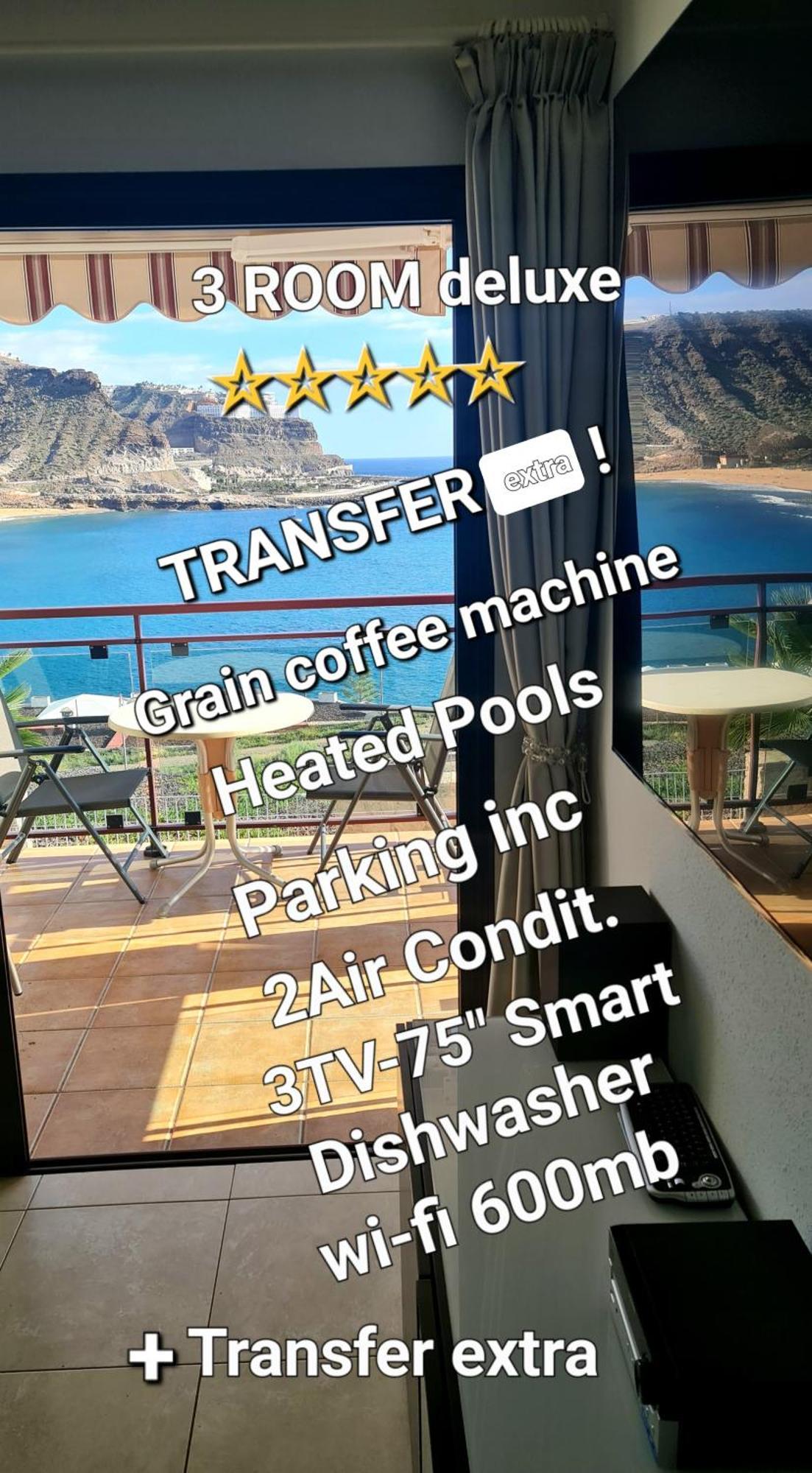 פלאיה דל קורה Deluxe 3 Rooms74M2,2Air Condit 2Tv Seaview On Amadores,2 Heatpools, Parking, 600 Mb,Dishwasher,2Lift,,3 Beaches מראה חיצוני תמונה