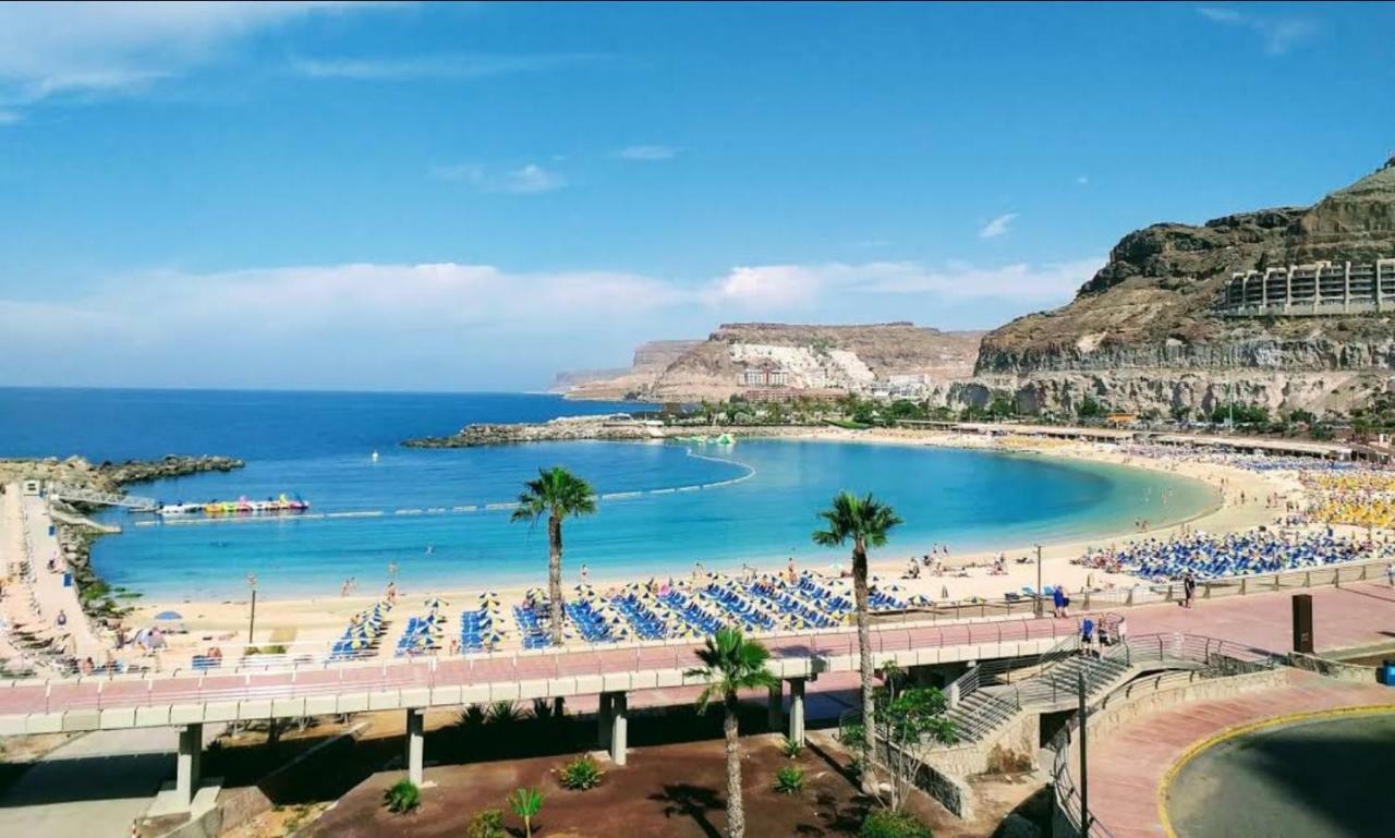 פלאיה דל קורה Deluxe 3 Rooms74M2,2Air Condit 2Tv Seaview On Amadores,2 Heatpools, Parking, 600 Mb,Dishwasher,2Lift,,3 Beaches מראה חיצוני תמונה